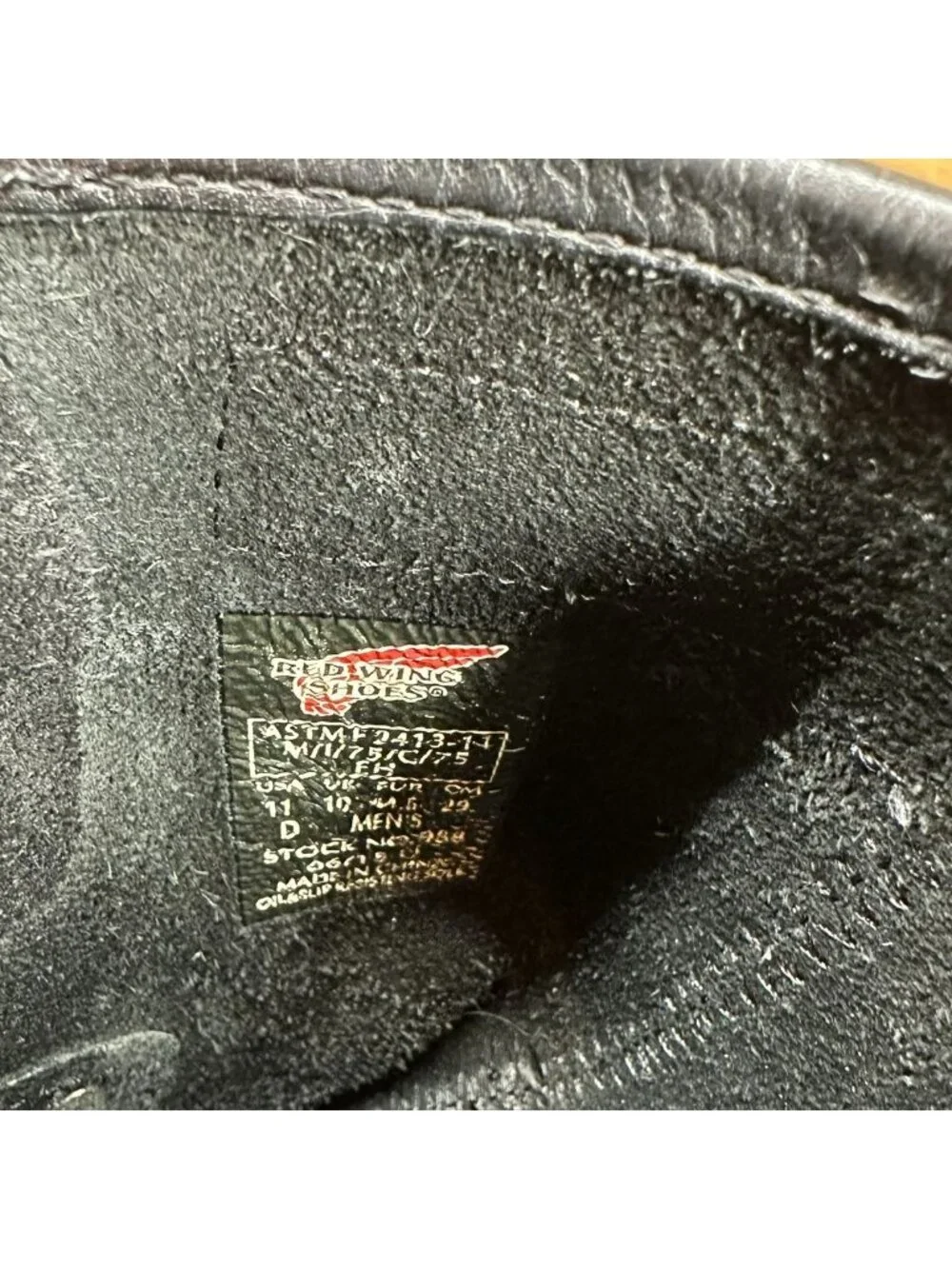 Red Wing 988 Engineer Boots Mens 11 D Black Leather Steel Toe Vibram Biker